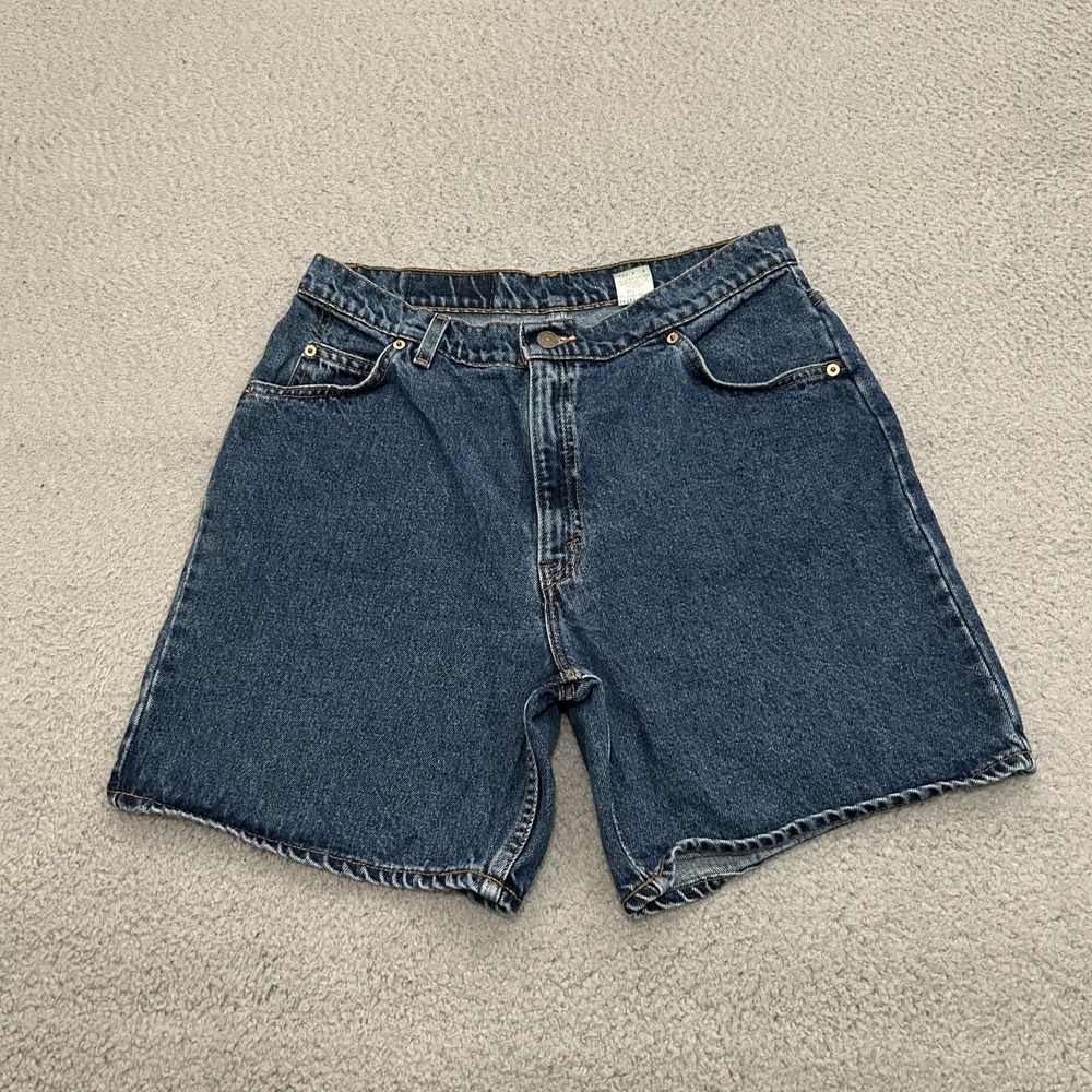 Vintage Levis Shorts Womens 14 Blue Denim 951 High Rise Relaxed Orange Tab USA